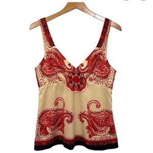 Y2K Paisley Babydoll Cami Top classy